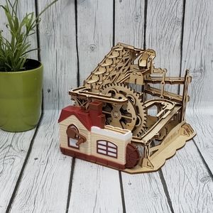 MIEBELY Electrical 3D Wooden Puzzles Crafted Marble Run Toy
